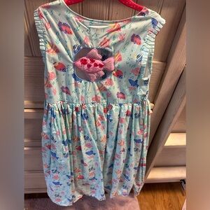 Colorful Fish Print Kids Dress